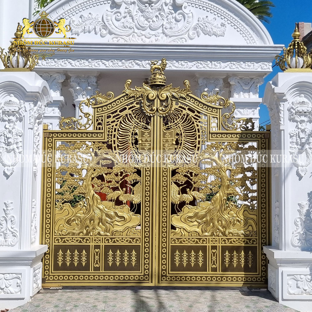 Thi công cổng nhôm đúc tại Phú Thọ